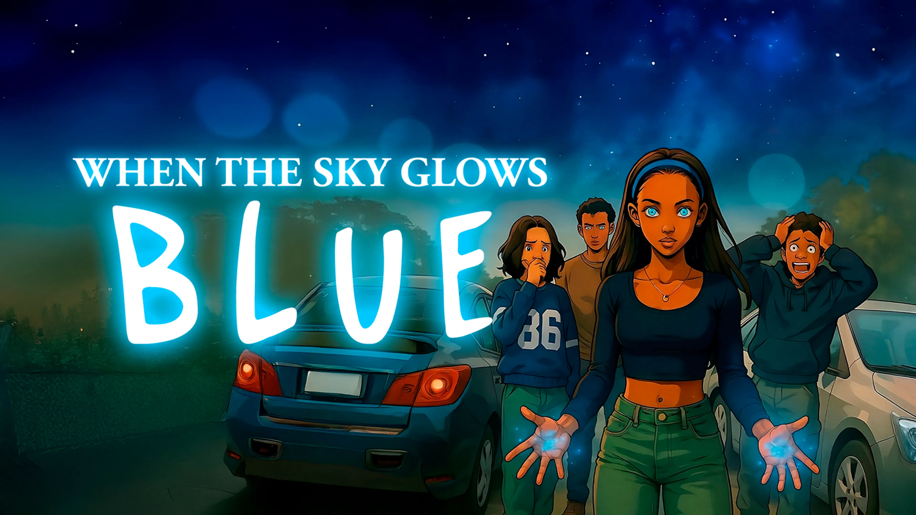 When The Sky Glows Blue poster